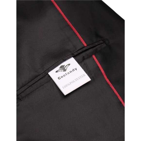 Men's Floral Tuxedo Jacket Jacquard Suit Jacket Slim Fit Blazer for Wedding - Picture 6 of 7